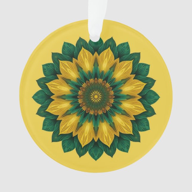 Imperial Solar Flower Mandala Luxury Keychain  (devant)