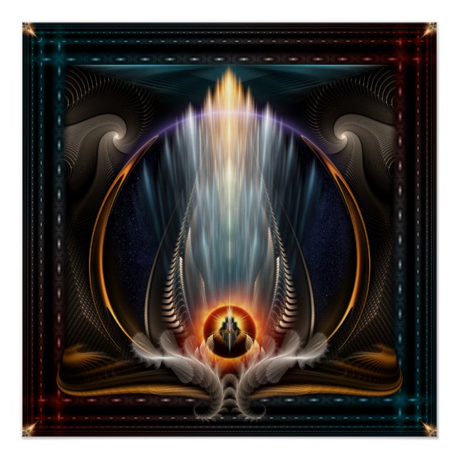 Imperial View Fractal Art Perfect Poster (Devant)