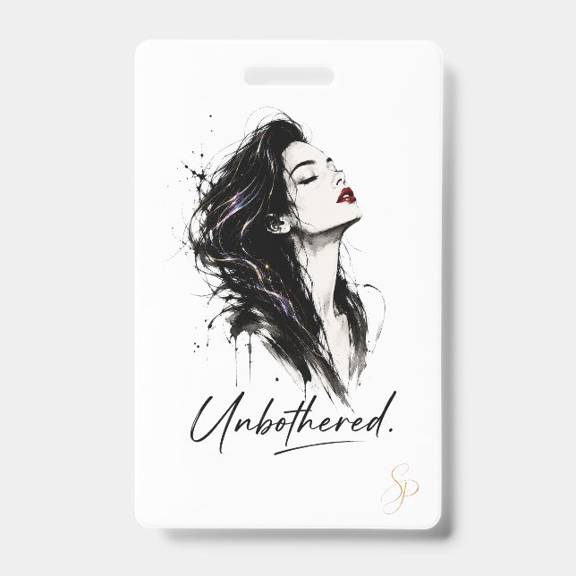 Imperturbable. Badge personnalisé avec déclaration (Avant)