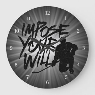 Imposer Votre Volonté (Hockey) Grande Horloge