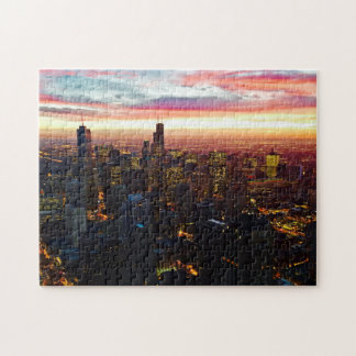 Impossible Puzzle - Coucher de soleil sur Chicago