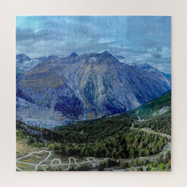 Impossible Puzzle - Montagne Bleue Et Verte (Vertical)