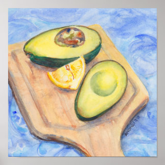 Impression 12 po x 12 po, "Avocado and Lemon"