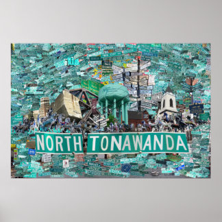 Impression 30x20 - Les rues de North Tonawanda NY 