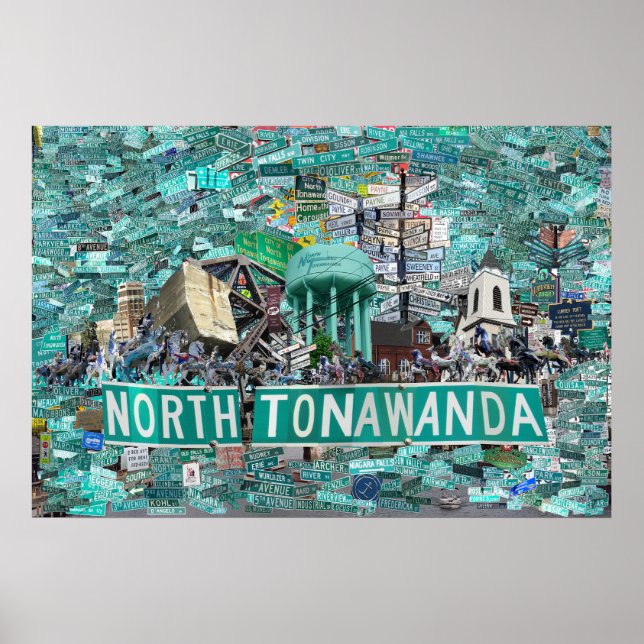 Impression 30x20 - Les rues de North Tonawanda NY  (Devant)