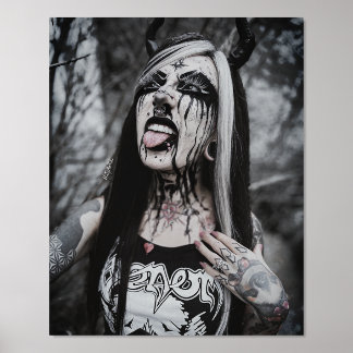 Impression à l'huile Métal noir