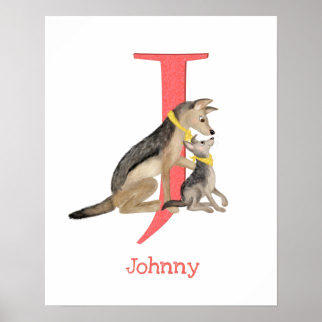 Impression ABC animal J est pour le chacal (Devant)