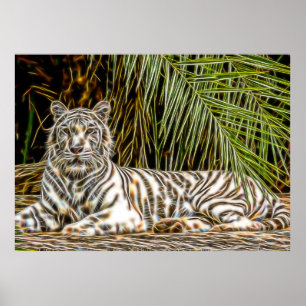 Impression Abstraite de tigre blanc