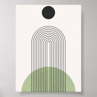 Impression Abstraite minimaliste avec arc et solei
