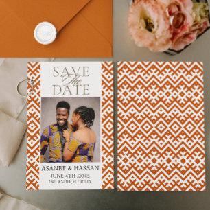 Impression africaine avec carte de mariage photo S