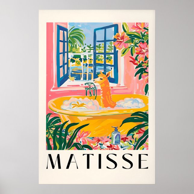 Impression Alpaga de Matisse Imprimé Salle de Bain (Devant)