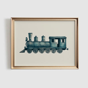 Impression ancienne de train, Art mural imprimable