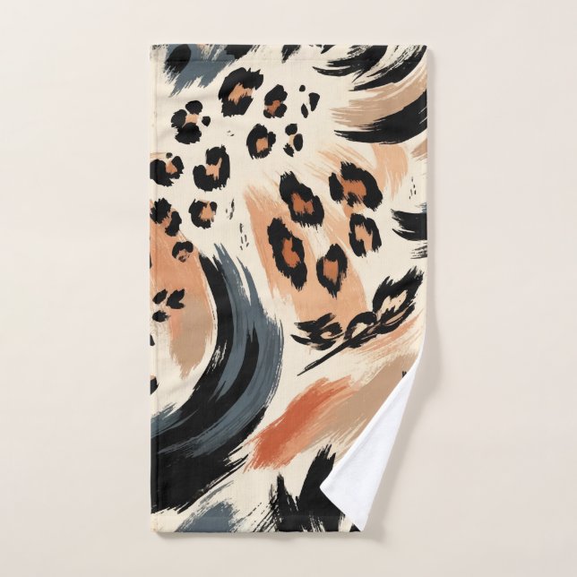 Impression animalière exotique peinte abstraite lé (Serviette à main)
