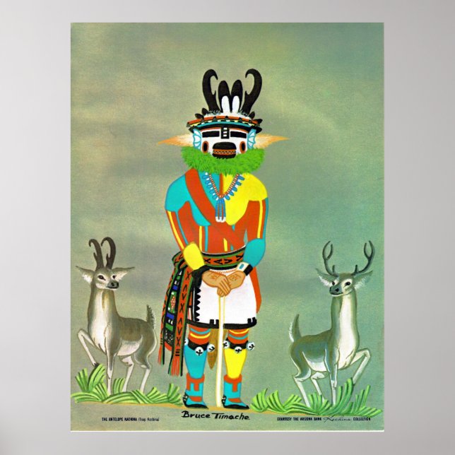 Impression "Antelope" kachina (Devant)