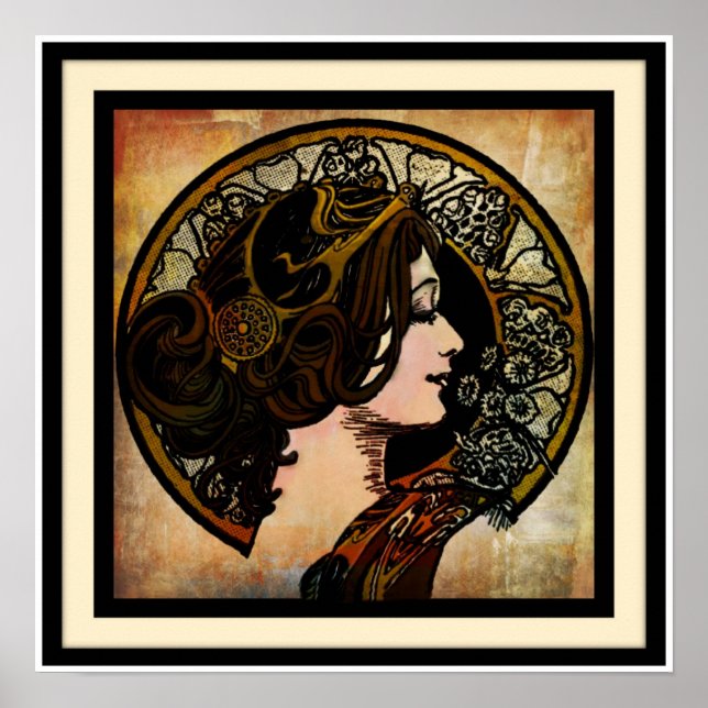 Impression Art Nouveau Mucha Style (Devant)