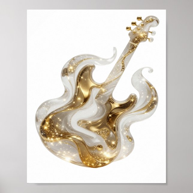 Impression Artistic Gold GUITARE DORÉE (Devant)