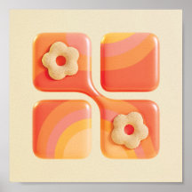 Impression artistique 3D d'une fleur touffue et vi