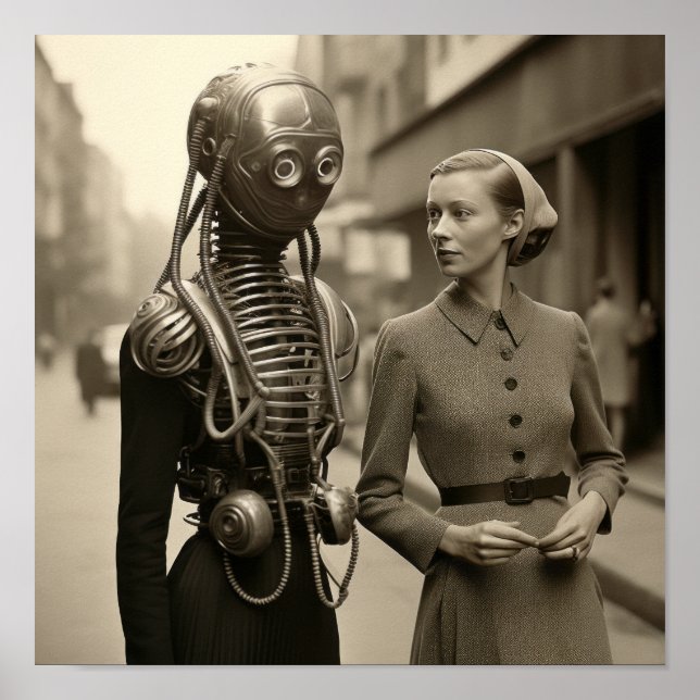 Impression artistique vintage : Captivant la femme (Devant)