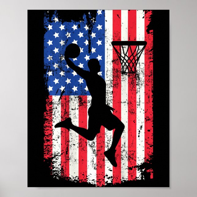 Impression au dos basket-ball usa drapeau américai (Devant)