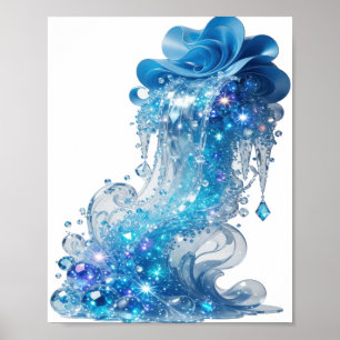 Impression BLEU GLACÉ Edgy Blue WAVE