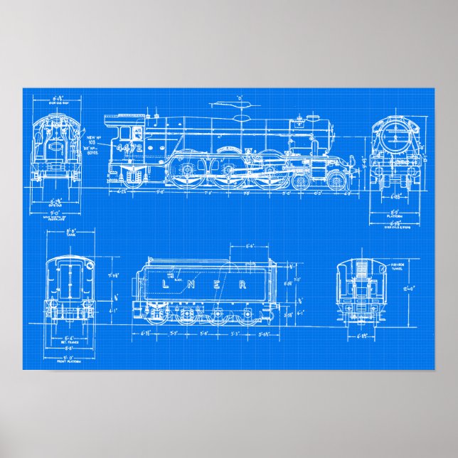 Impression bleue écossaise (Devant)