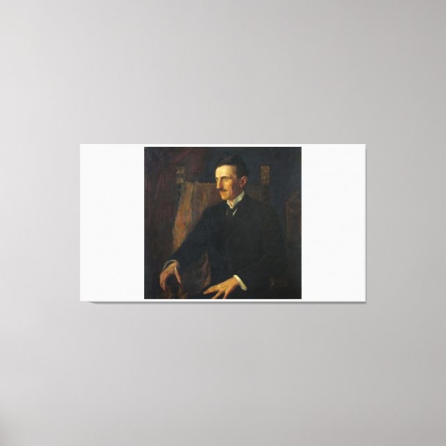 Impression bleue Nikola Tesla (Recto)