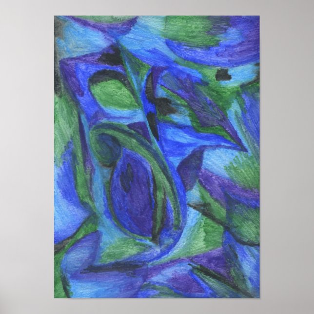 Impression BLUE ABSTRAITE (Devant)