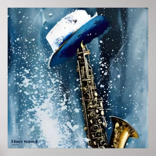 Impression Blues AI Fantastique Impression d'art n