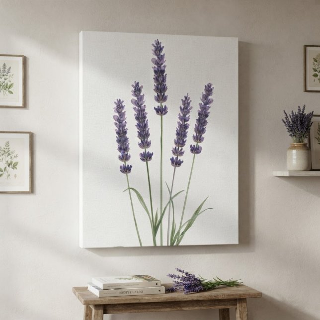Impression botanique à l'aquarelle de lavande viol (Créateur téléchargé)