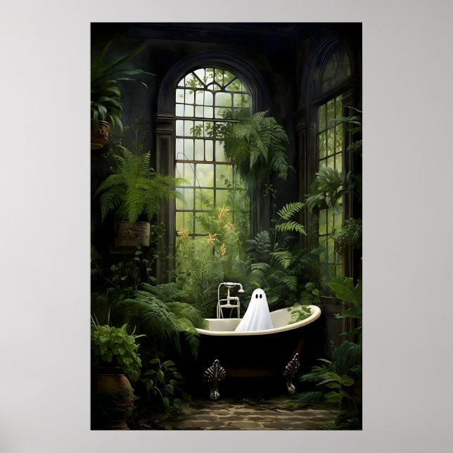 Impression botanique de fantôme dans la baignoire, (Devant)