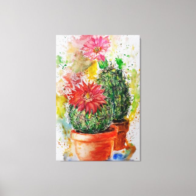 Impression Cactus - Peinture (Recto)