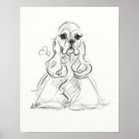 Impression Cocker Spaniel | Art esquisse