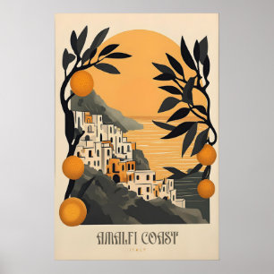 Impression colorée de la côte d'Amalfi Voyage en I
