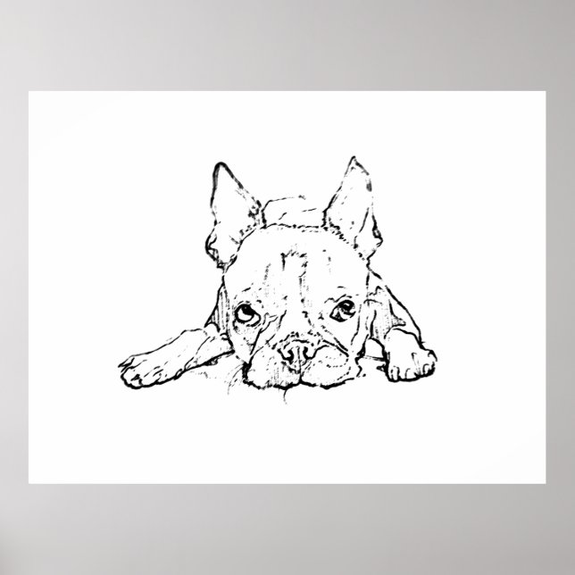 Impression commémorative du Bulldog français, anim (Devant)