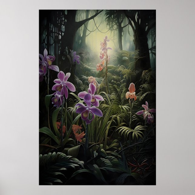 Impression d'Académie Sombre Orchidée, Forêt Sauva (Devant)