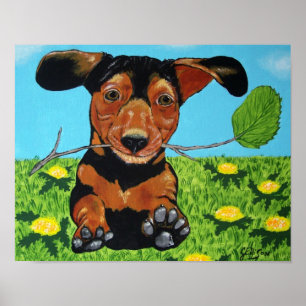 Impression Dachshund Art