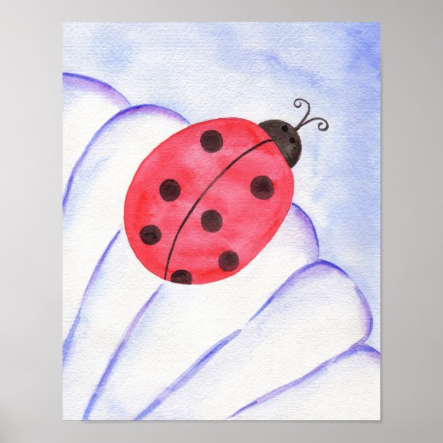 Impression d'affiche d'art de coccinelle Daisy (Devant)