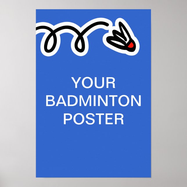 Impression d'affiche de badminton personnalisée (Devant)