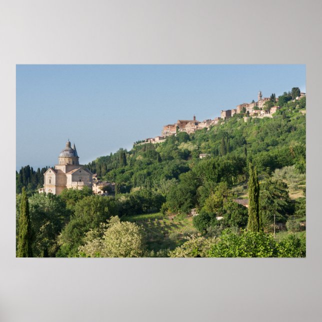 Impression d'affiche de la cathédrale et de la vil (Devant)