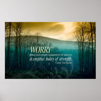 Impression d'affiche inspirante No Worries