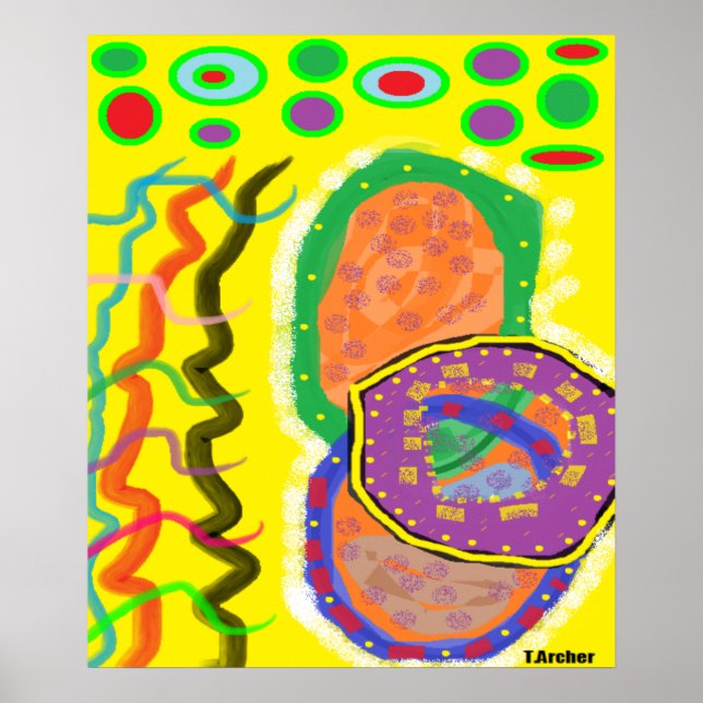 Impression d'affiches d'art tribal primitif couleu (Devant)