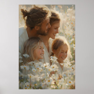 Impression d'amour de famille Peinture de champ de