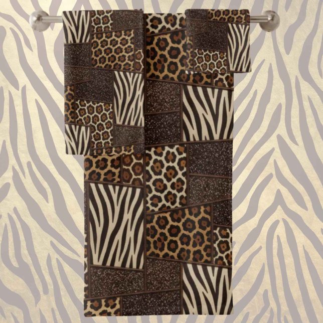 Impression d'animaux africains de luxe | Brun Faux (Créateur téléchargé)