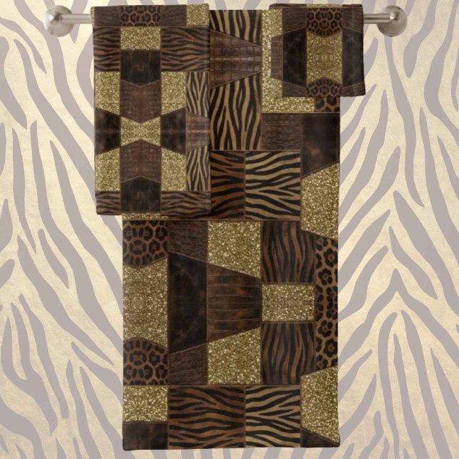 Impression d'animaux africains de luxe | Marron fo (Créateur téléchargé)