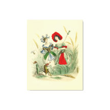 Impression d'aquarelle ancienne pour enfants de fl