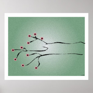 Impression d'arbre de cerisier