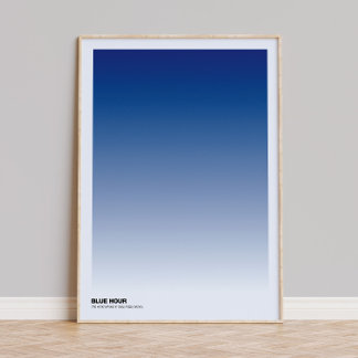 Impression d'art à dégradé de l'heure bleue : Affi