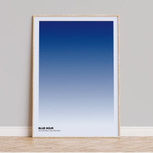 Impression d'art à dégradé de l'heure bleue : Affi