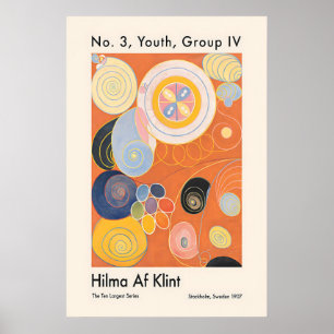 Impression d'art abstrait d'Hilma Af Klint Orange