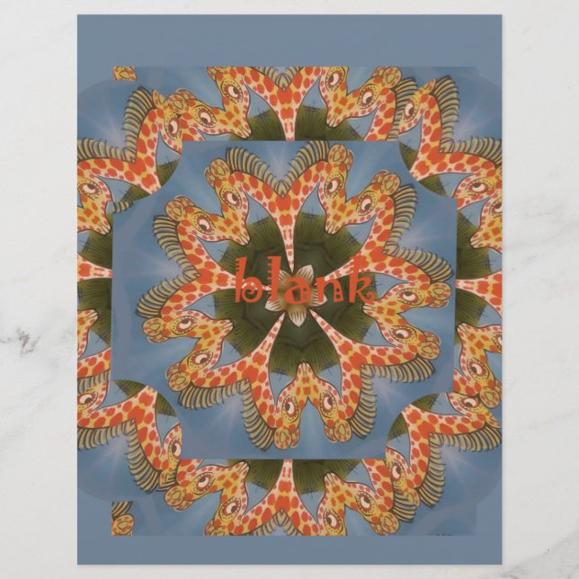 Impression d'art Abstrait Giraffe (Devant)